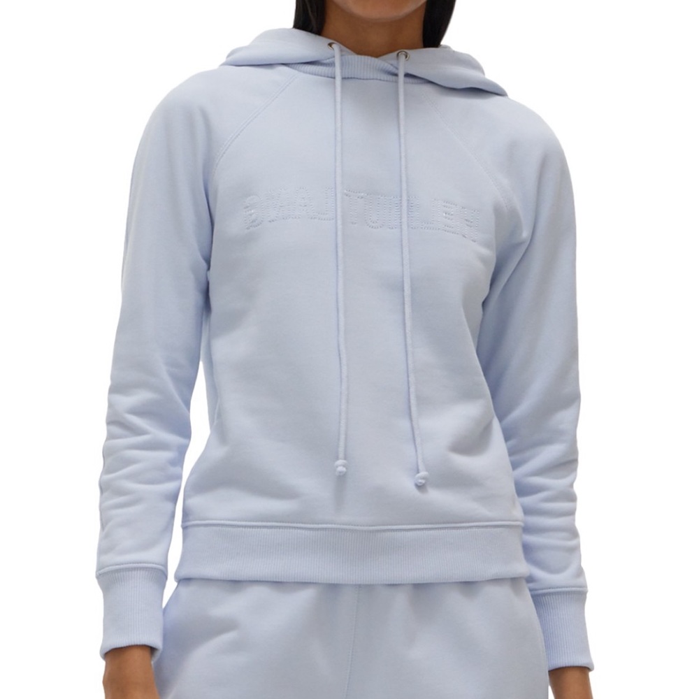 Helmut Lang shrunken logo hoodie